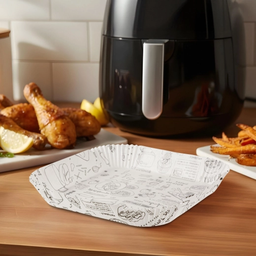 Foițe de hârtie pentru friteuză cu aer cald, 20 cm, 50 buc.