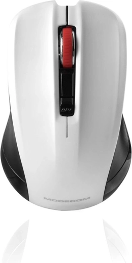 Mouse optic wireless MODECOM MC-WM9.1, alb‑negru