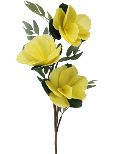 Floare artificială decorativă 90 cm galbenă