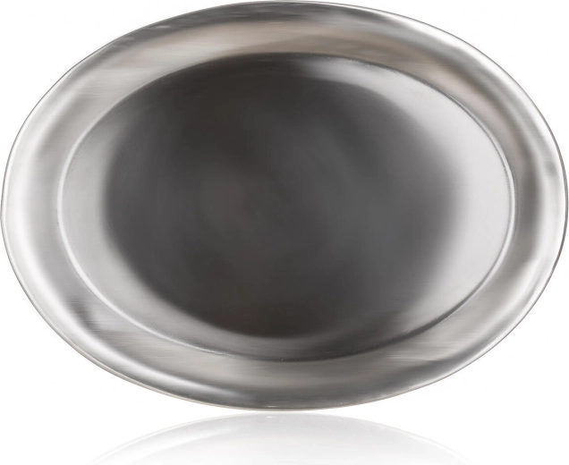 Tavă ovală din inox Azora 25 × 19 cm, mată