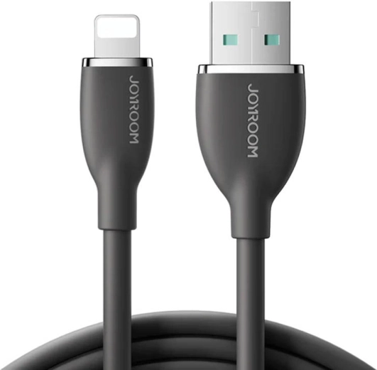 Cablu colorat 3A USB la Lightning SA29-AL3 / 3A / 1,2 m (negru)
