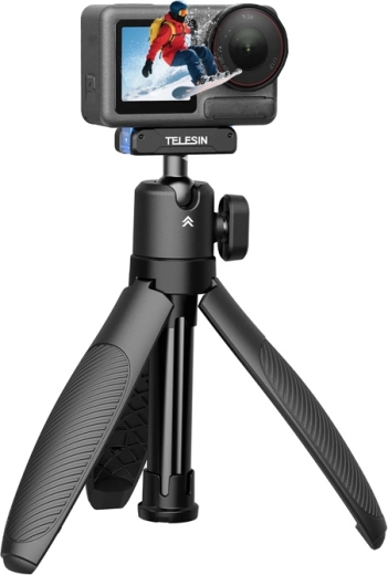 Telesin baston selfie cu prindere rapidă și trepied pentru DJI Osmo Action