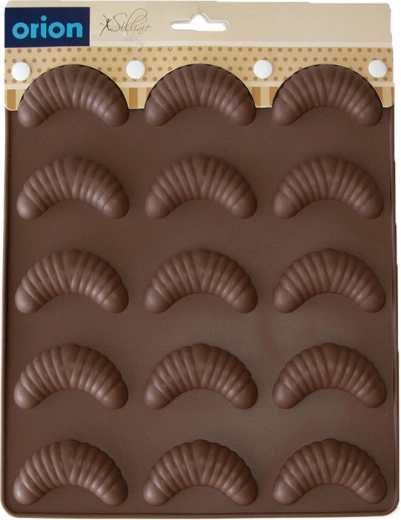 Formă din silicon pentru cornulețe 15 bucăți maro