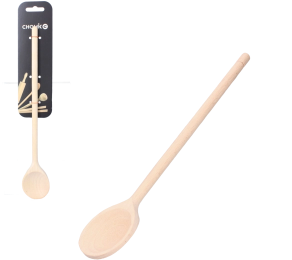 Lingură de bucătărie rotundă din lemn de fag, 30 cm