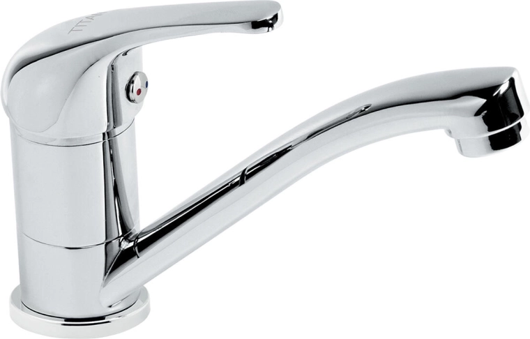 Baterie de chiuvetă montată pe perete TITANIA IRIS, pipă 150 mm, crom