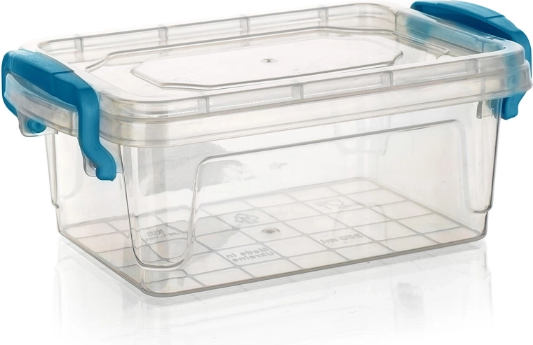 Cutie din plastic GEMA 0,3 l cu mânere turcoaz