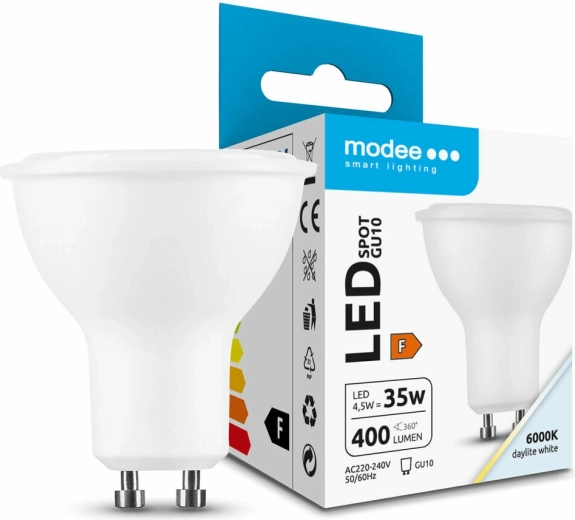 Modee Lighting bec LED spot GU10 4,5 W 400 lm alb rece