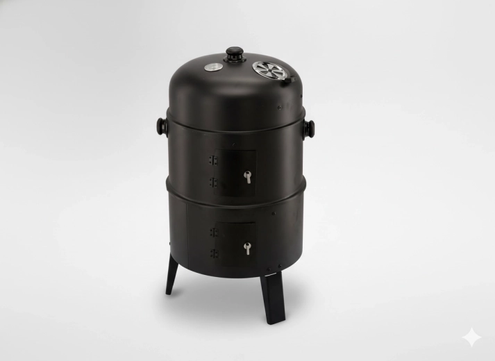 Grătar multifuncțional 3 în 1 – grătar, afumătoare și vatră 40 × 84 cm