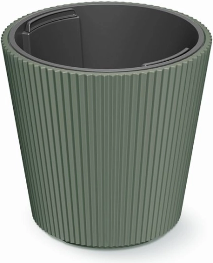 ghiveci milly cu inserție 24 cm verde închis