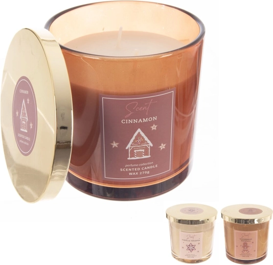 Lumânare parfumată în borcan de sticlă cu aromă de Crăciun 270 g