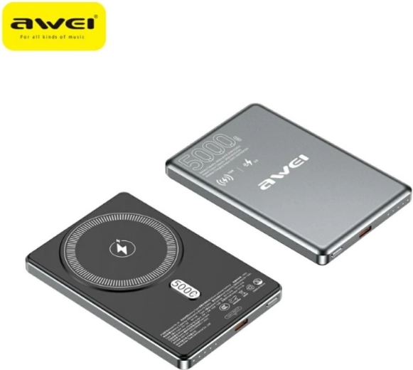 Powerbank Awei PA-30 MagSafe 5000 mAh gri