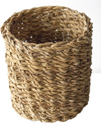 Coș rotund din iarbă de mare mic 17 × 16 cm
