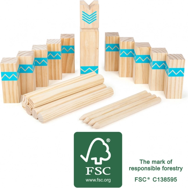 Joc viking Kubb din lemn