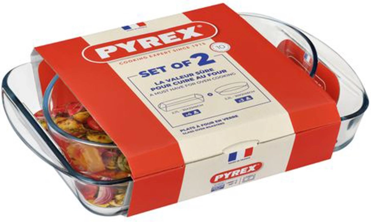 Set de tăvi din sticlă PYREX 2 buc 2,7 l + 2,2 l