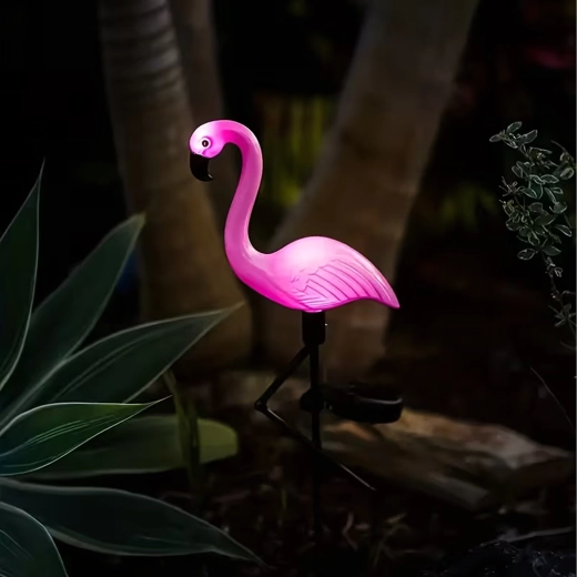 Lampă LED solară de grădină în formă de flamingo 53 cm