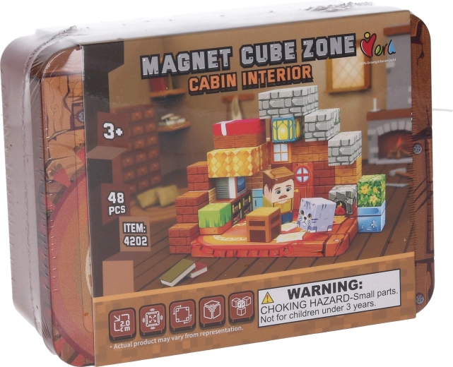 Set de construcție Magnet Cube Zone cabin interior 48 de piese