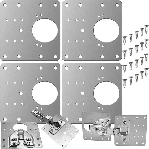 Plăci de reparare pentru balamale de mobilier - set 4 buc