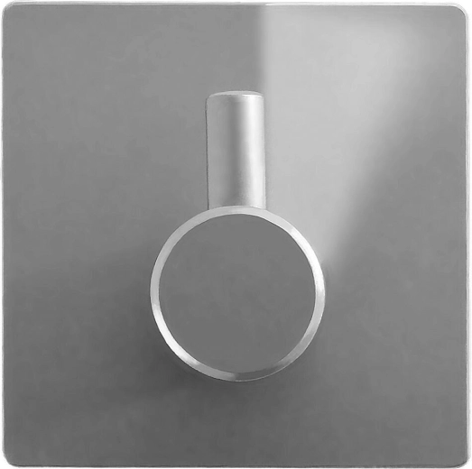 Cârlig metalic autoadeziv argintiu 4,5 × 4,5 cm