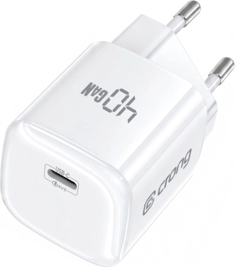 Crong NEO GaN încărcător de rețea USB‑C 40 W PD 3.2 cu AVS
