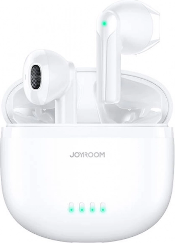 Căști wireless in-ear Joyroom cu 4 microfoane și reducere a zgomotului, albe