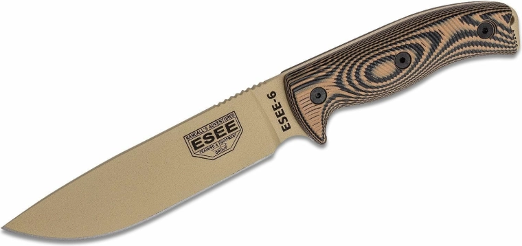 Cuțit de supraviețuire ESEE model 6, desert tan