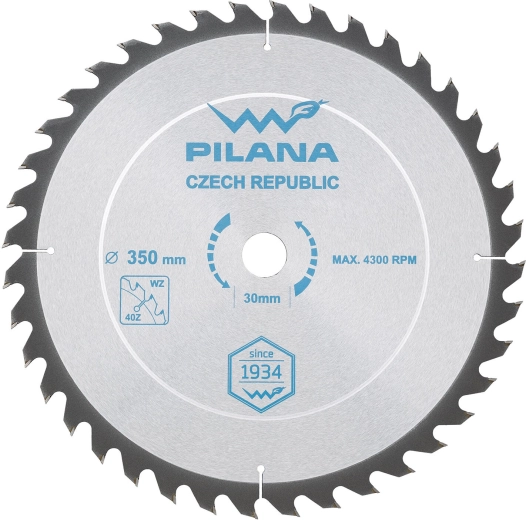 Disc circular PILANA SK 5255 WZ 350 × 3,0 × 30, 40 dinți
