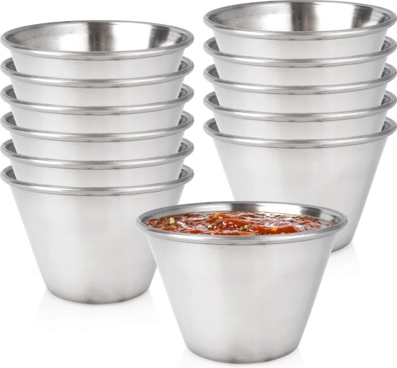 Boluri din inox Vilde pentru dipuri și sosuri 100 ml (12 buc.)