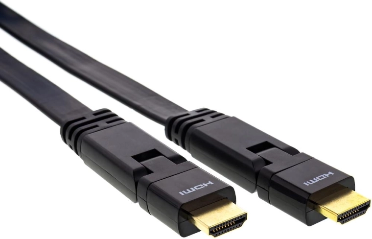 Cablu HDMI plat rotativ Sencor 2.0 cu Ethernet, 1,5 m