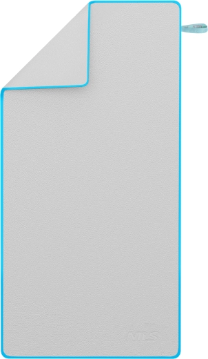 Prosop cu uscare rapidă din microfibră NILS, gri-albastru, 200 × 90 cm