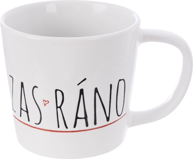 Cană ceramică ZAS‑RÁNO albă 350 ml
