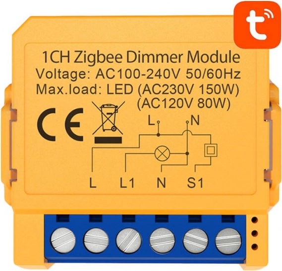 Întrerupător inteligent pentru întrerupător de perete ZigBee Avatto ZDMS16-1 TUYA