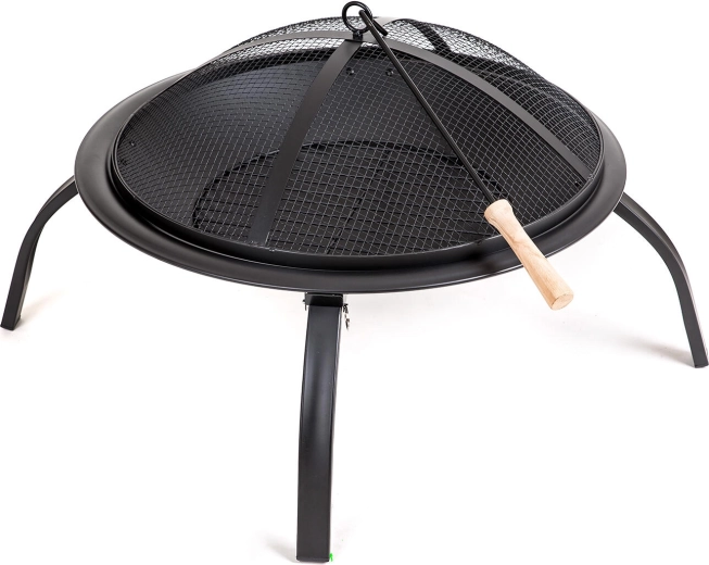Vatră metalică de grădină Plate cu capac, 55 cm