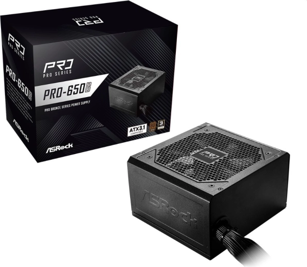 ASRock pro series 650 W 80 plus bronze ATX 3.1 sursă nemodulară