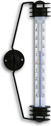 Termometru de fereastră 19,5 cm din plastic și metal, negru