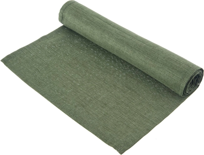 Alergător de masă verde din poliester 160 × 30 cm