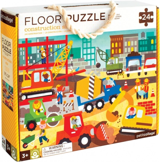 Puzzle de pardoseală Șantier pentru copii de la 3 ani