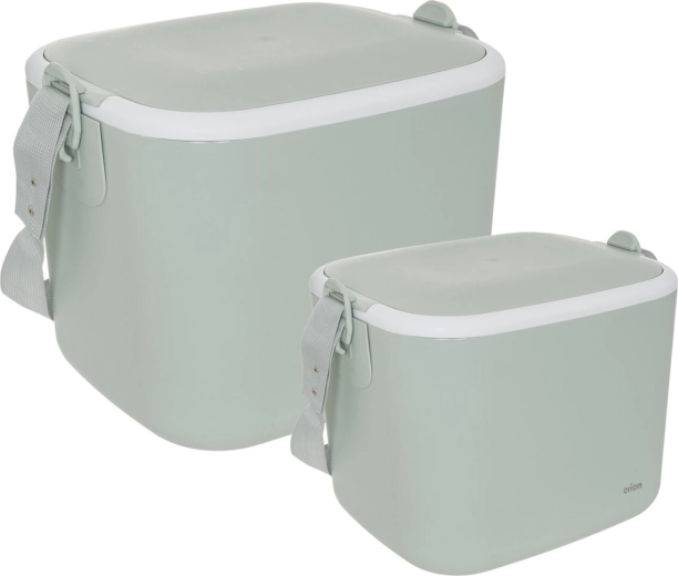 Set de lăzi frigorifice din plastic 5,5 l + 14 l, 2 buc., verde deschis