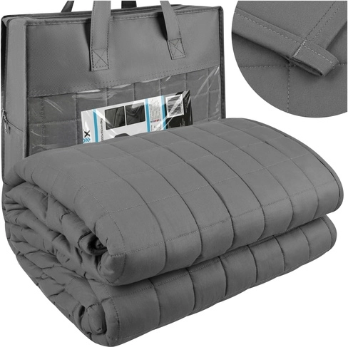 Pătură cu greutate Isomedix 200 × 150 cm, 8 kg (gri)