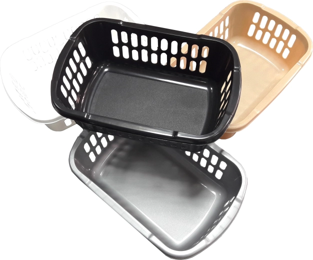 Coș de depozitare mic din plastic 22 × 15 × 8 cm, mix de culori