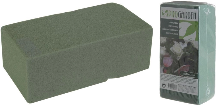 Spumă florală pentru flori proaspete 20 × 10 × 7 cm