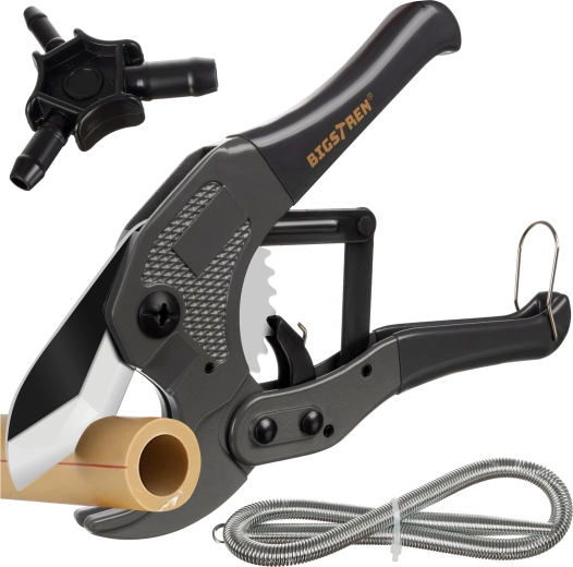 Set de foarfeci pentru țevi PEX cu calibrator și arc interior BIGSTREN