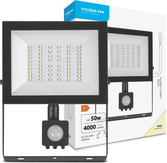 Modee reflector LED seria E cu senzor 50 W, 120°, 4000 lm, alb neutru