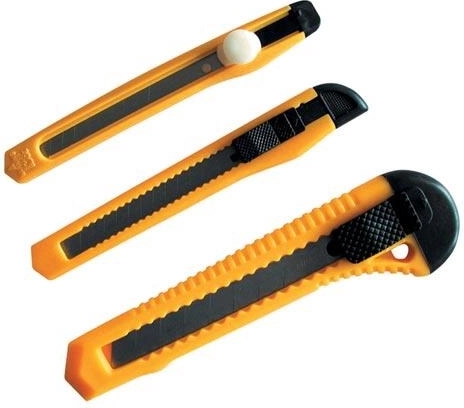 Set de cuțite cu lamă segmentată, 3 buc (9 mm și 18 mm)