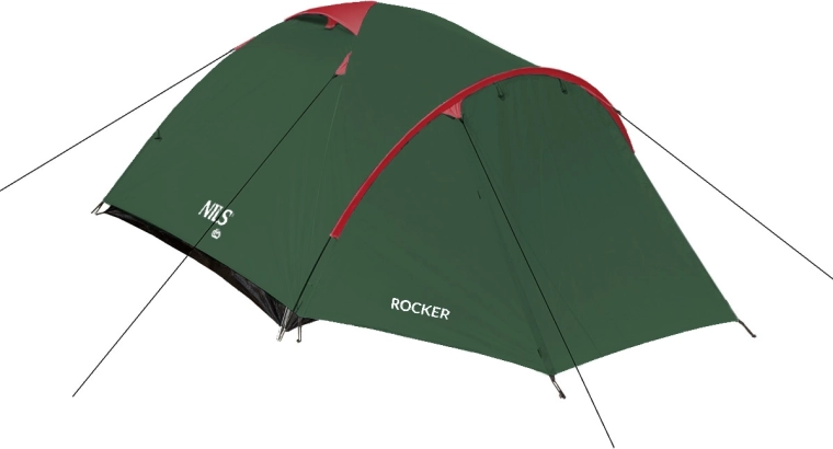 Cort turistic NILS Camp Rocker verde pentru 3 persoane