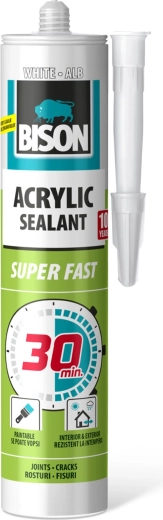 Chit acrilic Bison cu uscare în 30 de minute, alb, 300 ml
