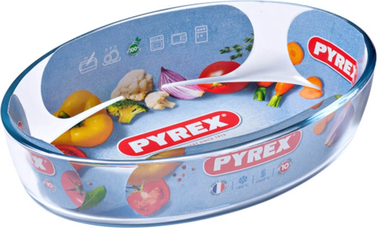 Vas oval pentru cuptor PYREX din sticlă 1,6 l 26 × 18 × 6 cm
