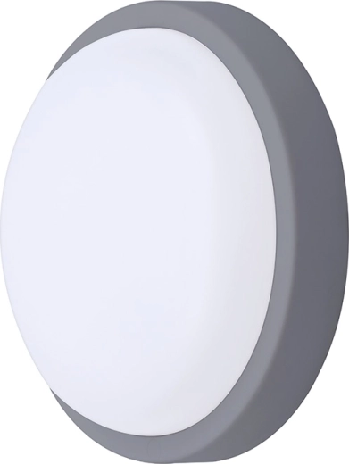 Solight corp de iluminat LED rotund pentru exterior, plafon/perete 20 W 1500 lm 4000 K IP54 20 cm gri