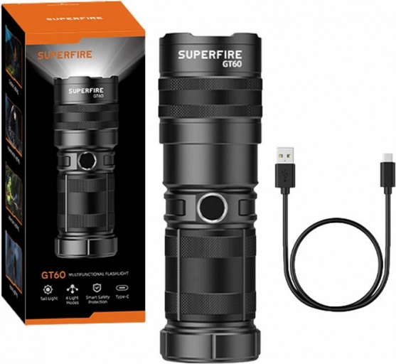 Lanternă Superfire GT60 2600 lm cu USB-C