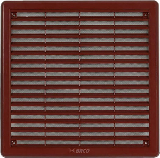 Grilă de ventilație cu plasă 250 × 250 mm – Maro