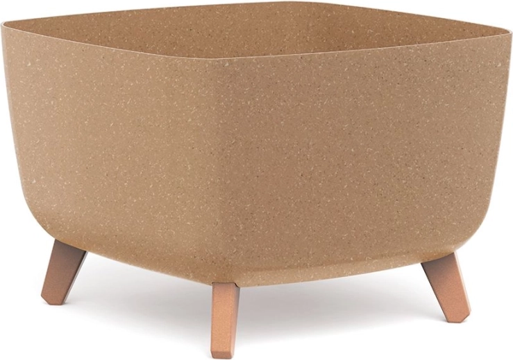 Ghiveci Gracia Square Eco Wood 39 × 39 × 27 cm cu picioare și inserție